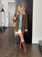 R&B | Elegante Braune Wild jacke