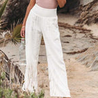 Damen-Lässige hose mit weitem Bein
