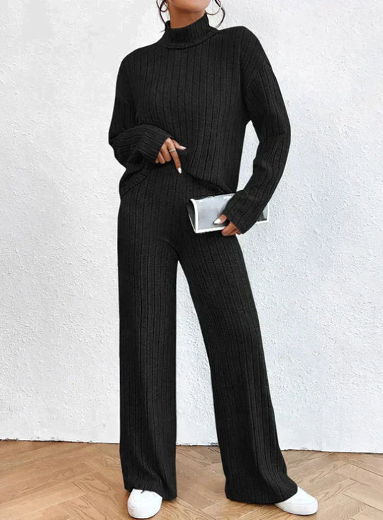 R&B | Gestrickte Hose und Rollkragenpullover für Damen