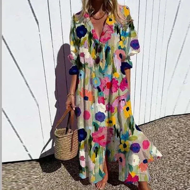 R&B | Luxuriöses Frühlings-Bohemian-Kleid