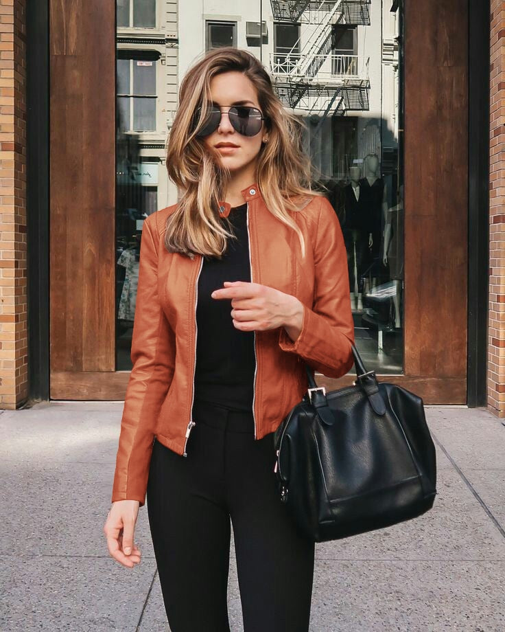 R&B | Damen Slim Fit Lederjacke