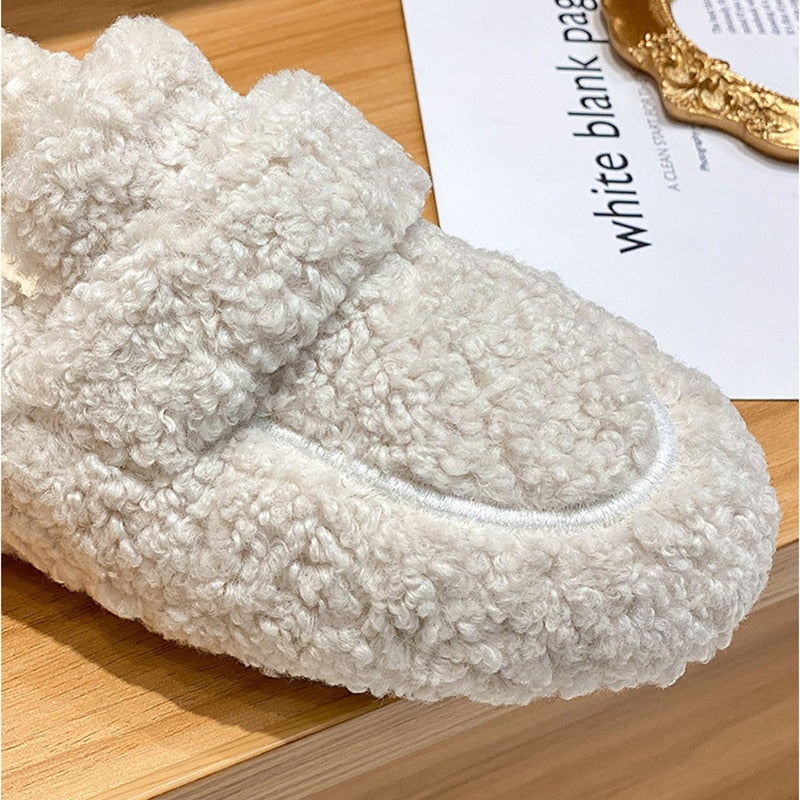 R&B | Winter Weiches Plüsch Schlupf auf Loafer Schuhe