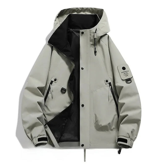 R&B Damen Windbreaker Jacke mit Kapuze und Stehkragen