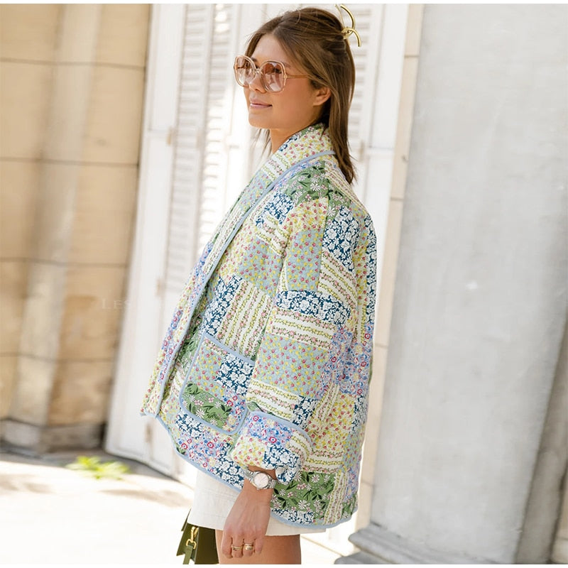 Heidi-Mode | Lässige Patchwork Steppjacke