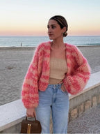 R&B | Gestreifter Offener Pullover