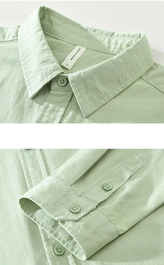 R&B | Lässige Langarmhemd Baumwolle Zeitloses Design
