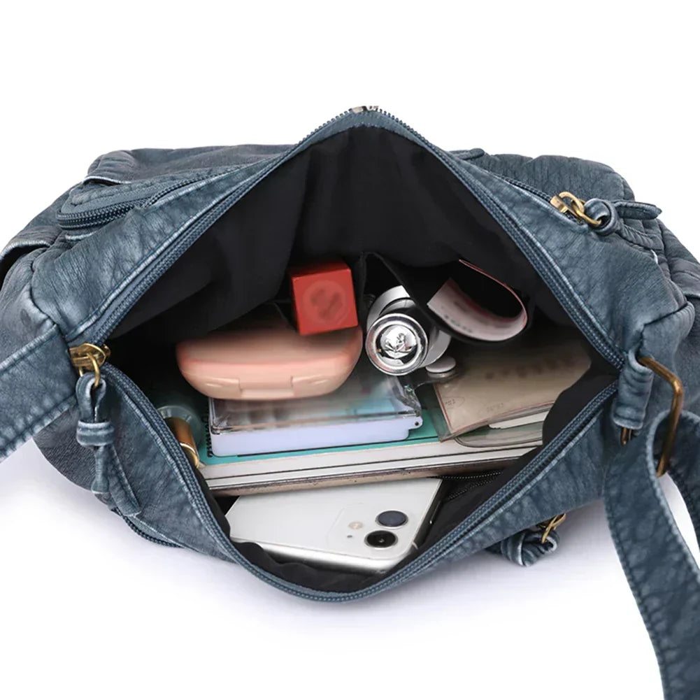 R&B | Jahrgang Luxe Schultertasche mit Mehreren Taschen