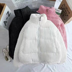 R&B | Corduroy Winter Stehkragenjacke