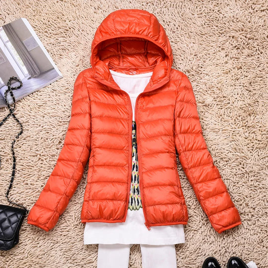 R&B | Ultraleichte Damen Daunenjacke mit Kapuze