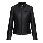 Steppjacke Damen mit lässigem Schnitt aus Kunstleder