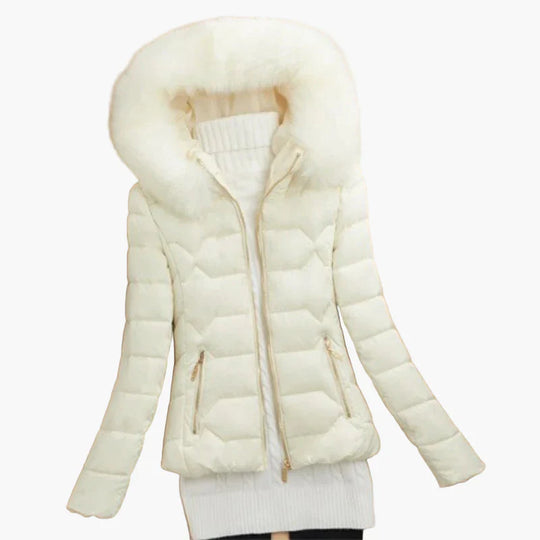 R&B | Winter Steppjacke mit Kapuze und Großem Kragen - Eleganter City-Style für Kalte Tage