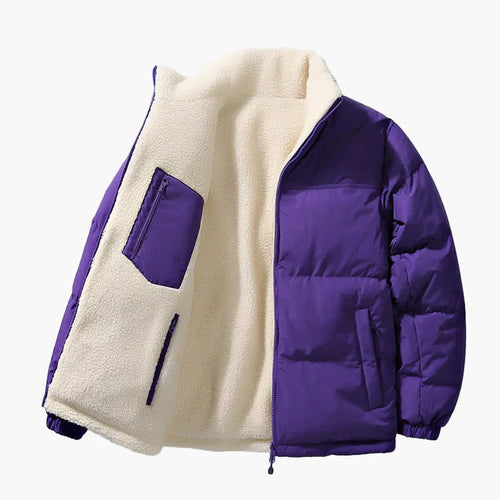 R&B | Winter-Steppjacke mit Fleece-Innenfutter - Urbane Freizeitjacke, Lockere Passform, Warm, Ideal für Alltag & Outdoor