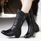 R&B | Schwarze Stiefel mit Blockabsatz Winter