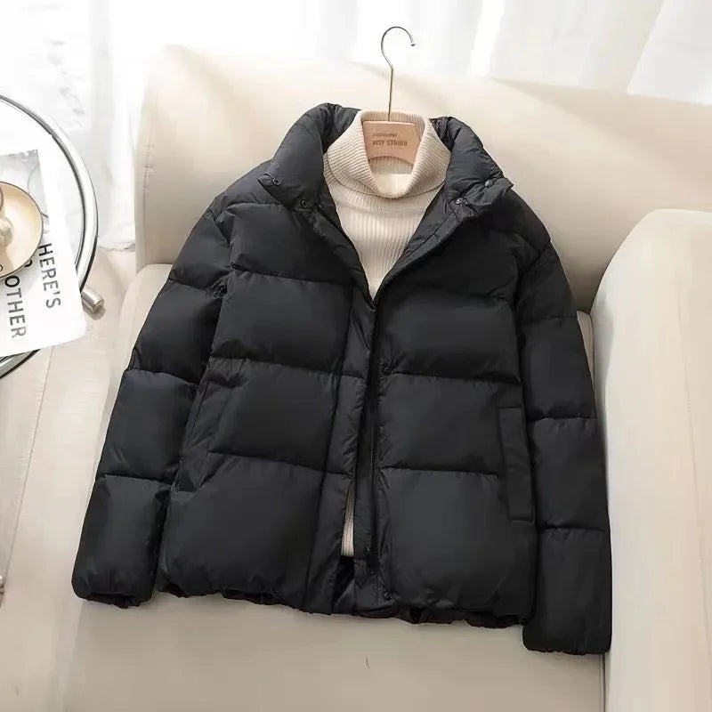 R&B | Pufferjacke – Gequiltet Isoliert – Hoher Kragen – Reißverschluss – Warm Dick
