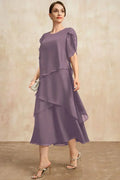 R&B | Plus Size Gestuftes Midi Kleid