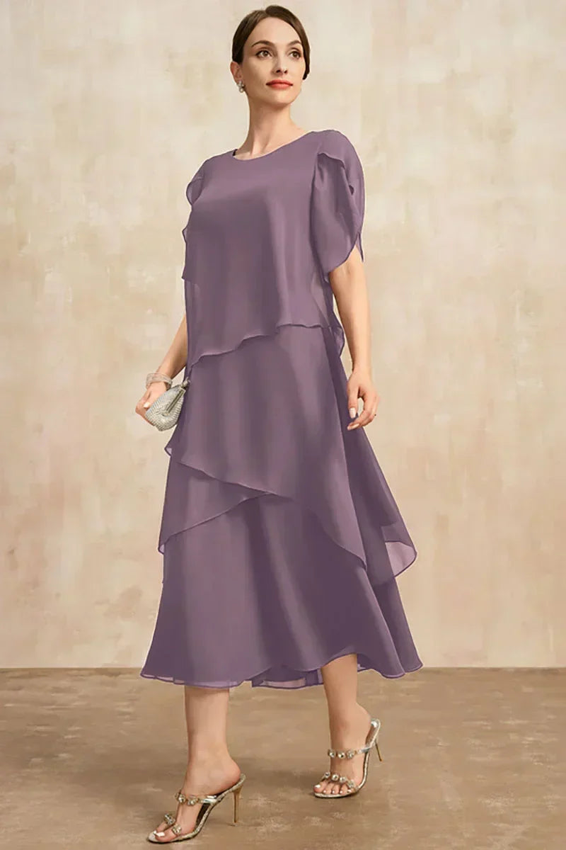 R&B | Plus Size Gestuftes Midi Kleid
