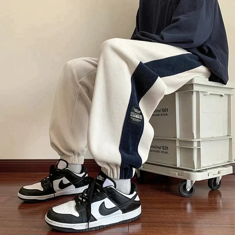 R&B Streetwear-Herren-Jogginghose im Patch-Design