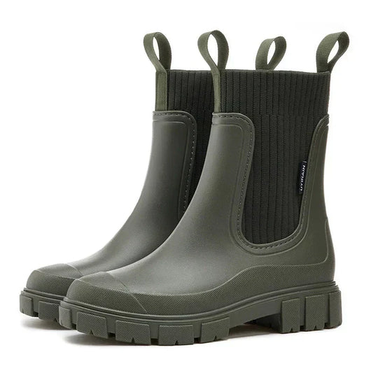 R&B | Damen isolierte wasserdichte Gummistiefel mit rutschfester Sohle
