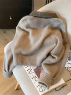 R&B | Strickjacke mit Reißverschluss und Elegantem Kragen - Modischer Cropped Cardigan für Alltag und Büro