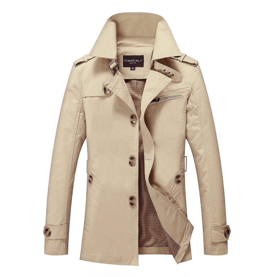 R&B - Stylischer langer Herbst-Trenchcoat für Herren