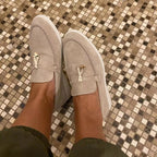 R&B Loafers Damen-Loafer mit Schloss-Detail