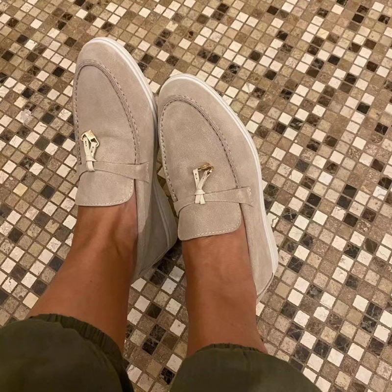 R&B Loafers Damen-Loafer mit Schloss-Detail