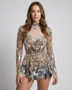 Eleganter Glitzer Body Damen | R&B
