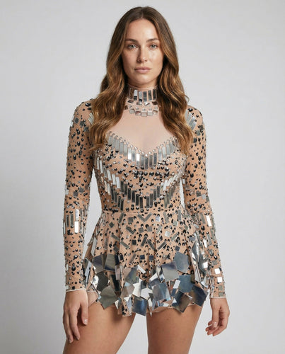 Eleganter Glitzer Body Damen | R&B