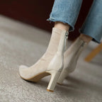 R&B | Stiletto-Stiefeletten mit Spitzem Zeh und Reißverschluss Hinten