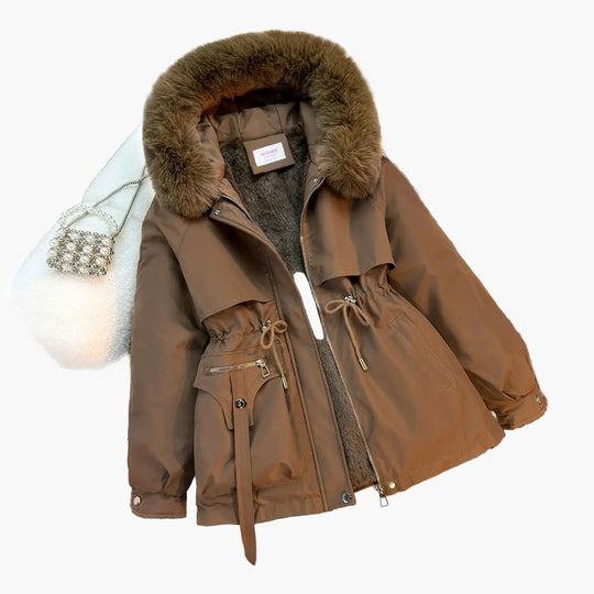 R&B | Winterjacke mit Kapuze und Kunstpelzkragen - Modischer Parka für Kalte Tage