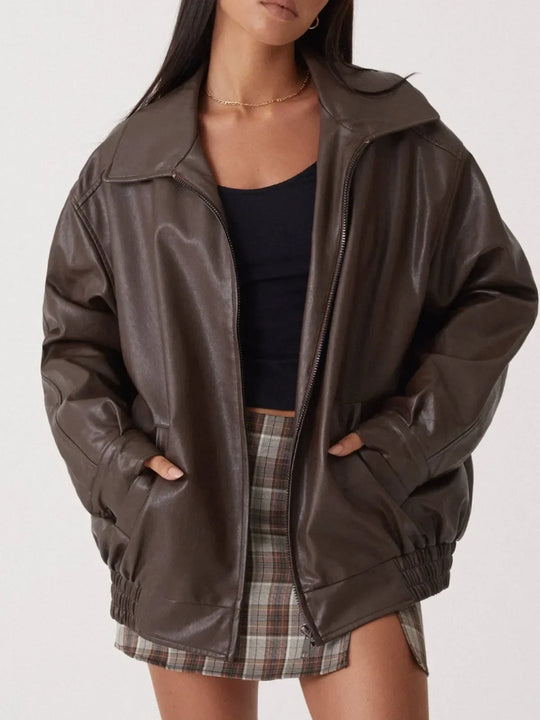 R&B | Oversized Lederjacke