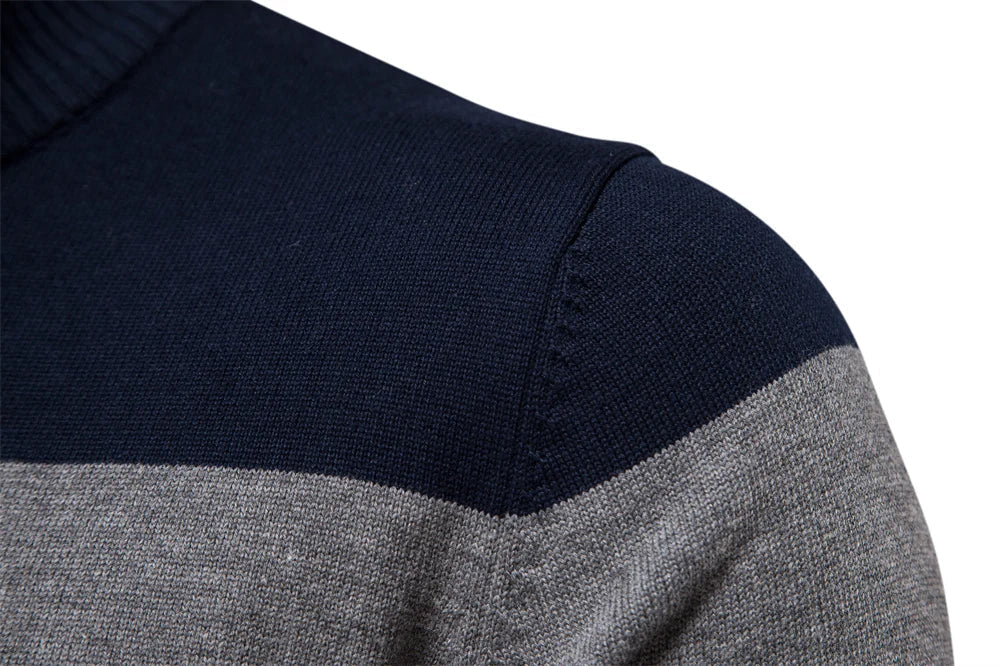 R&B | Strickpullover mit Viertelreißverschluss - Eleganter Feinstrick für Business & Freizeit