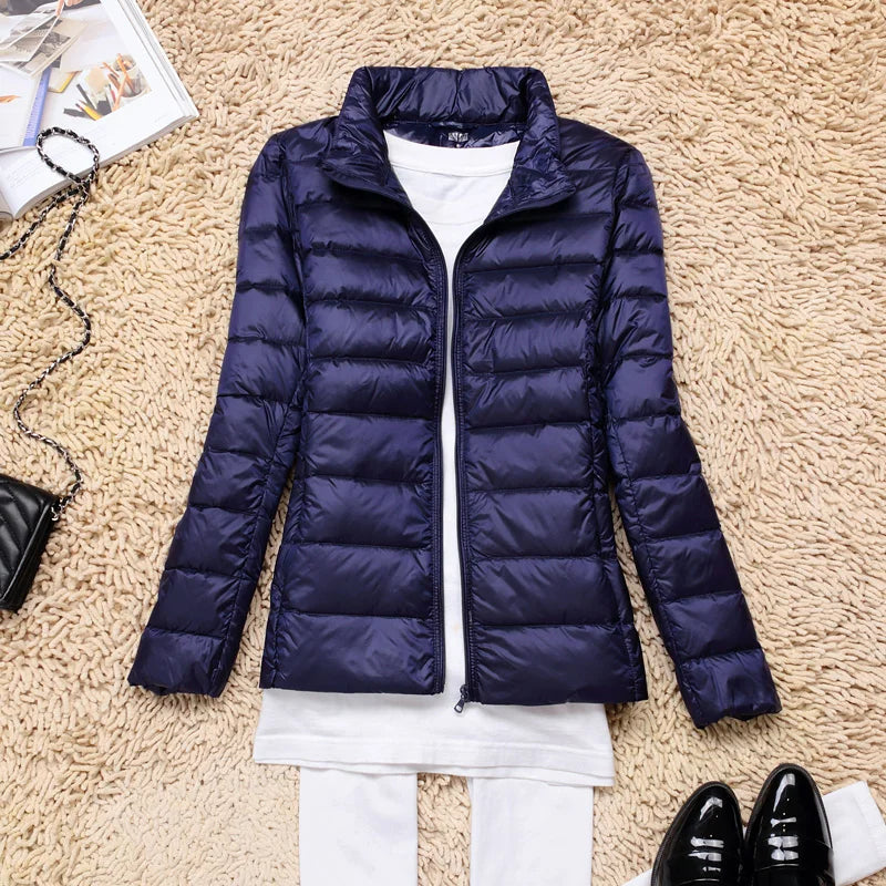 R&B | Ultraleichte Damen Daunenjacke mit Kapuze