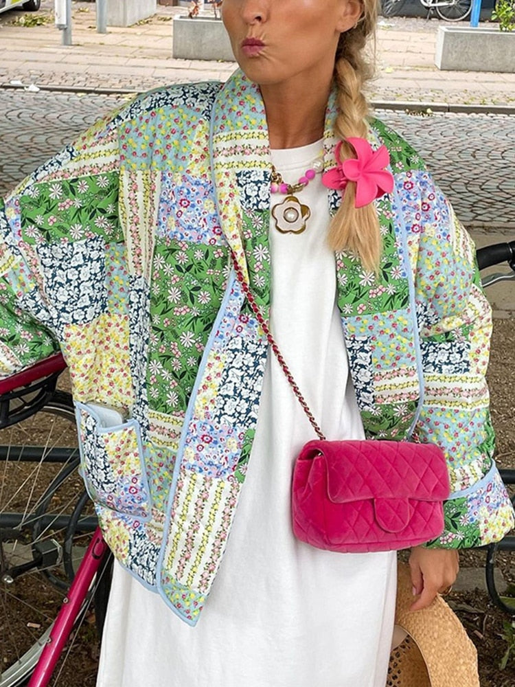 Heidi-Mode | Lässige Patchwork Steppjacke