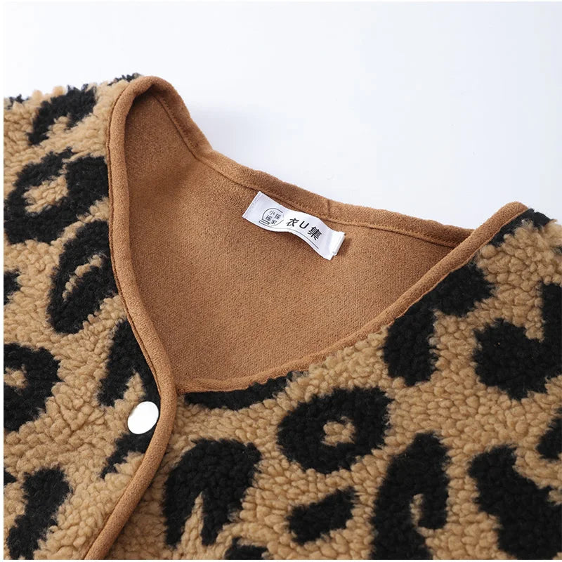 R&B | Leopard Wintermantel