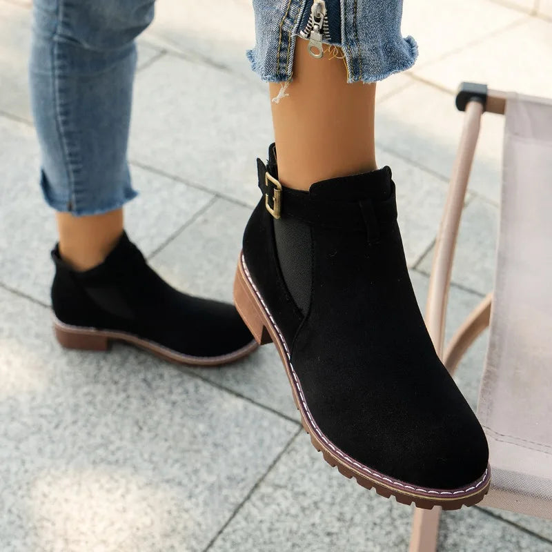 R&B | Runde Zehen Plattform Freizeitstiefel für Frühling und Herbst