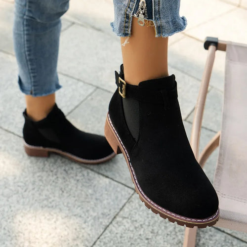 R&B | Runde Zehen Plattform Freizeitstiefel für Frühling und Herbst