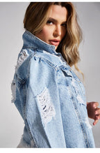 R&B | Zerrissene Denim Jacke