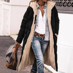 R&B | Wendbare lange Pufferjacke (mit Kapuze)