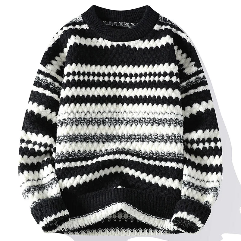 R&B | Strickjacke mit Nordischem Muster Weich und Warm Perfekt für Wintertage