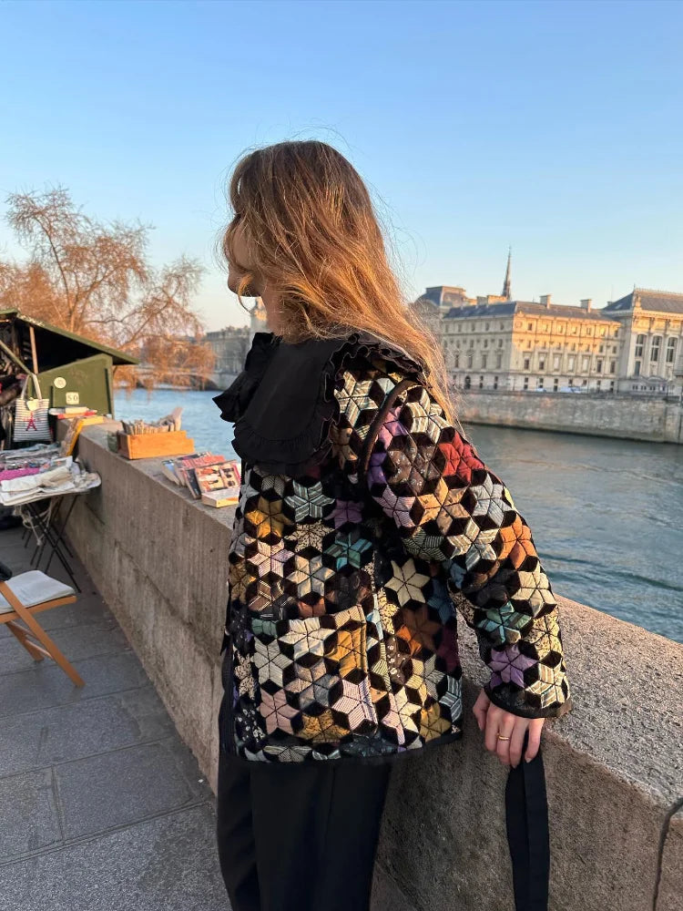 Heidi-Mode | Stil Mehrfarbe Steppjacke