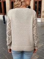 R&B | Solid V-Ausschnitt Strickpullover
