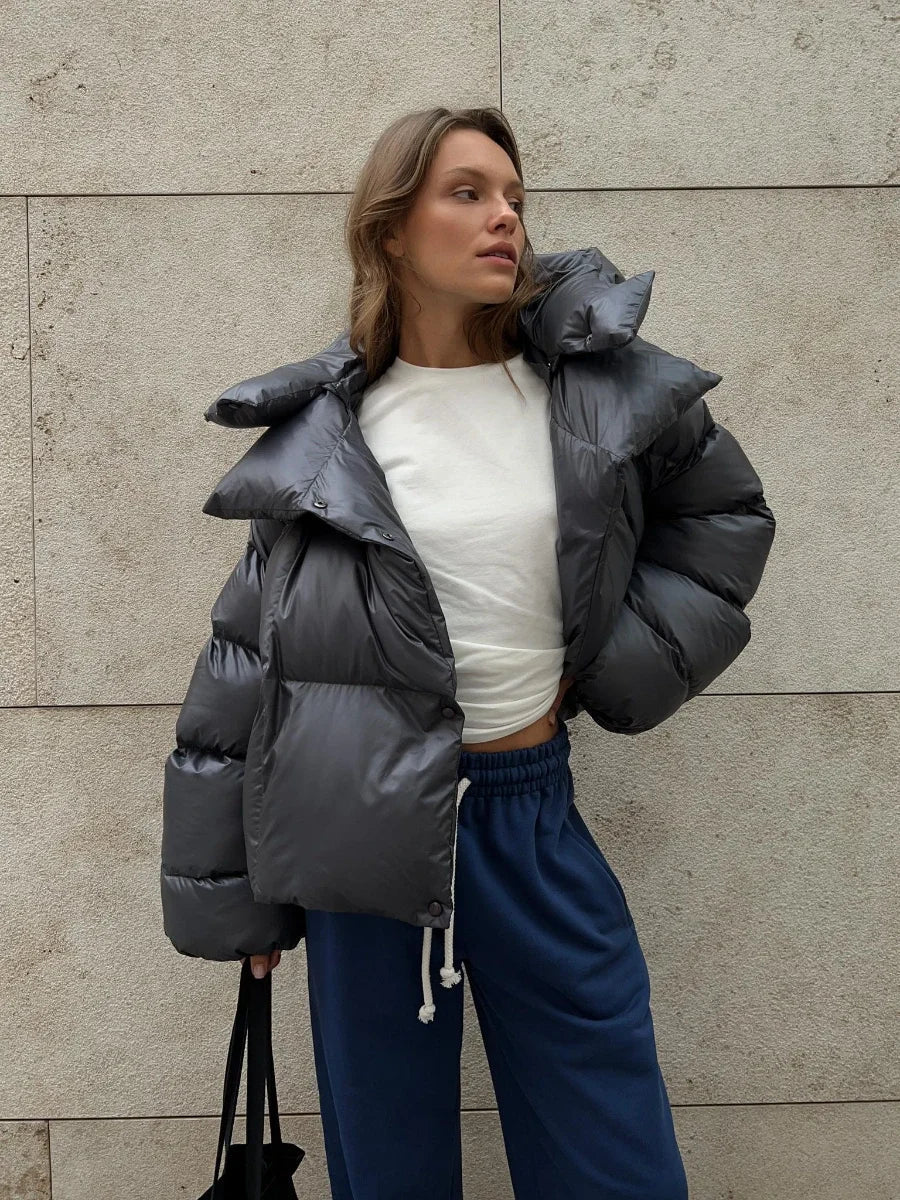 R&B | Modische Steppjacke in Anthrazit