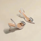 R&B | Frühling und Herbst Mode Sexy Bankett Bequem Kristall Transparent Einfarbig Spitze Frauen Hohe Schuhe