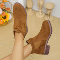 R&B | Winter Schnalle Stiefel Runde Zehe Chunky Absätze
