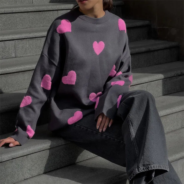 R&B | Pullover mit gestricktem Herz