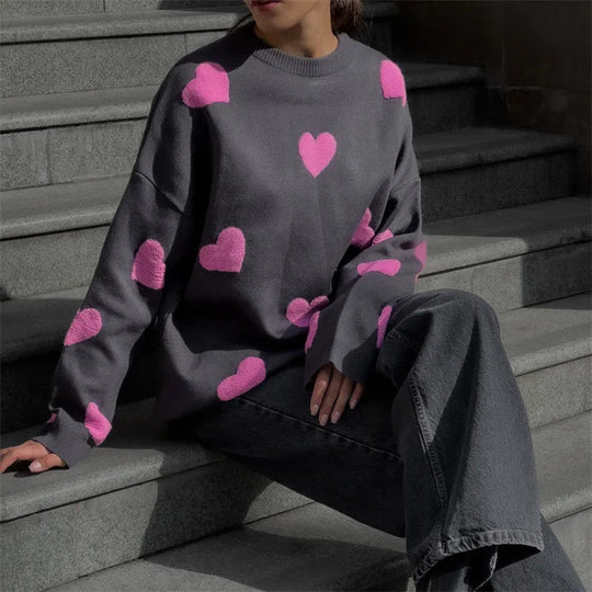 R&B | Pullover mit gestricktem Herz