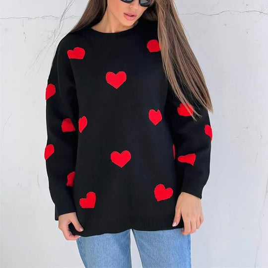 R&B | Pullover mit gestricktem Herz