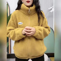 R&B | Lockere Passform Teddyjacke mit Fallenschulter