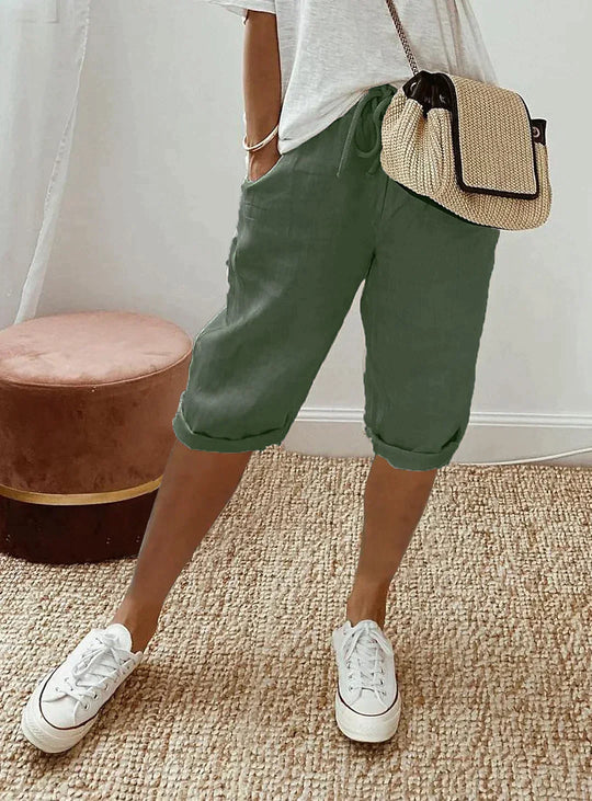 R&B | Damen-Leinenhose mit Weitem Bein